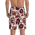 thumbnail image 5 of Cauagu record lips Skull Print Pajama Bottoms for Men Sleep Pajama Shorts Elastic Waistband Sleep Pajama Short Men's PJ Shorts -Large, 5 of 6
