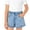 Light Blue, variant on Otqutp Girls Jean Shorts Pearl Cute Straight Leg Denim Shorts Baggy High Waist Plus Size Jeans Casual Y2k Jeans Trendy Bottoms