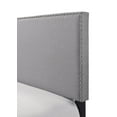 thumbnail image 6 of Crown Mark Erin Gray Upholstered Bed with Nail Head Trim, California King, 6 of 7