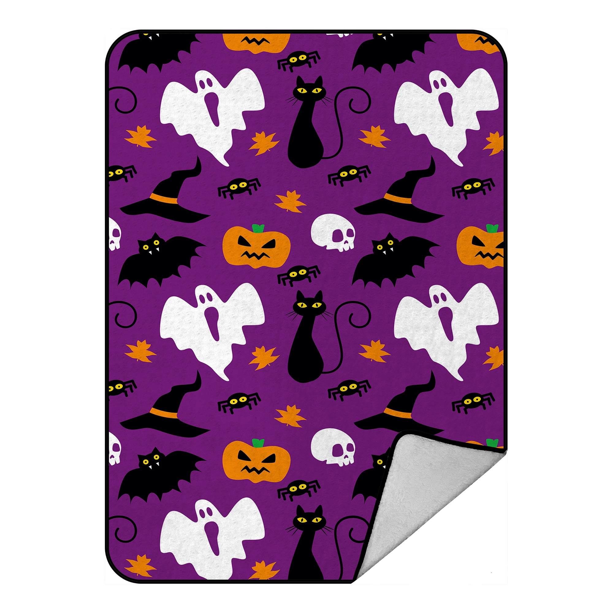 Gckg Funny Hallowen Time Ghost Pumpkin Halloween Fleece Blanket Throw Blanket 58x80inches Walmart Canada