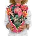thumbnail image 2 of -Up Cards, Dear , 13.8Inch Life Sized Forever Flower Bouquet 3D Popup Greeting Cards with Note, 2 of 5