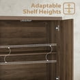 thumbnail image 3 of ARKANTOS Sideboards and Buffets Water Ripple Adjustable Shelf Push to Open Door Classic Walnut, 3 of 6
