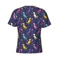 thumbnail image 6 of Vsdgher Colorful Dinosaur Print Men's Dry Fit Mesh Athletic Shirts Moisture Wicking Tennis T-Shirt Tops, 6 of 9
