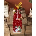 thumbnail image 4 of Table Runners 70 Inches Long Dress Scarves, Red Christmas Farmhouse Coffee/Dining/Kitchen Table Decor, Holiday Table Runner, Snowman Xmas Tree Ball Gifts Winter Wooden 13x70 Inch, 4 of 7