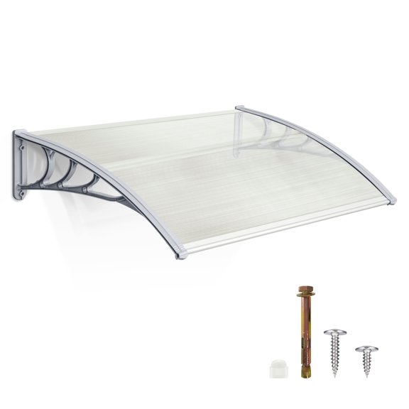40''x40''Window Awning Outdoor Polycarbonate Hollow Sheet Door Patio Canopy