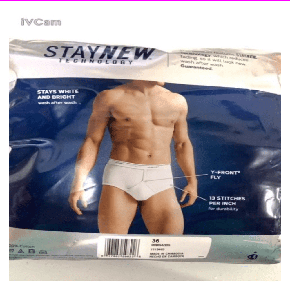 Jockey 50459940067 Men's Underwear, Size 36 - White (5 Piece