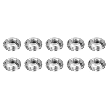 Uxcell 10pcs Thread Repair Inserts M10 x 1.5 Male to M5 x 0.8 Female Thread 5mm Long Stainless Steel Reducing Nuts Metric Self Tapping Sleeves