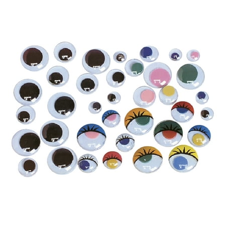 - Creativity Street Round Wiggle Eyes, 20 mm, Black on White, Pack of 100