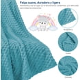 thumbnail image 3 of Cobija para Bebé, Bluelander, de Franela, Diseño de Hexágono Grande, Azul Cielo, 3 of 5