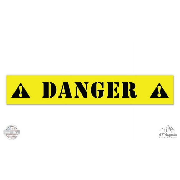 Danger - 3" Vinyl Sticker - For Car Laptop I-Pad Phone Helmet Hard Hat - Waterproof Decal