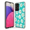 thumbnail image 3 of MUNDAZE Samsung Galaxy A22 5G Turquoise Teal White Daisies Cute Daisy Polka Dots Double Layer Phone Case Cover, 3 of 5