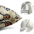 thumbnail image 3 of Navy Blue Orange Boho Lumbar Pillow Covers 12x20 Set of 2 Rustic Ethnic Carpet Pattern Vintage Floral Print Decorative Rectangle Throw Pillows Fall Farmhouse Cushion Case Decor for Couch Sofa Bed, 3 of 7