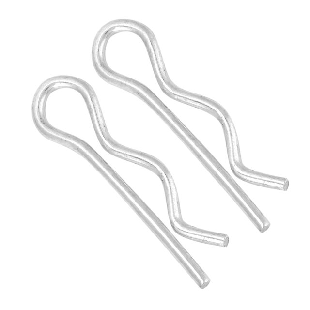 R Clip, Galvanized Iron Cotter Pin, R Type Cotter Pin, 4 Sizes 1.6/1.8/2/2.5mm Retaining Pin Fastening Clip Bright Zinc, Automotive Towing Wiring