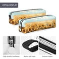 thumbnail image 4 of Cauagu Sunflower Field Bliss Print Leather Pencil Pen Case - Stationery Bag Portable Stationery Bag Big Capacity Pencil Pouch Cosmetic Organizer Bag for Men & Women, 4 of 7
