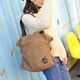thumbnail image 3 of Bolso bandolera de lona para mujer, bolso de lona para mujer, cartera de lona, bolso de hombro para mujerBlanco roto+gris+café, 3 of 5