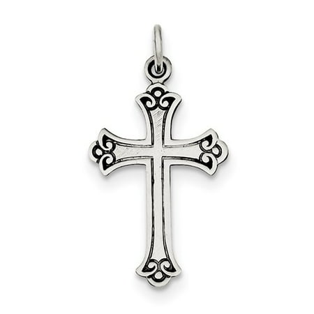 Sterling Silver Antiqued Cross Pendant.