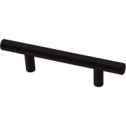 Mainstays Simple Round 3 in. (76 mm) Matte Black Cabinet Drawer Bar Pull (2-Pack)