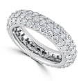 thumbnail image 3 of Pompeii 2 1/6ct Pave Diamond Eternity Wedding Anniversary Ring 14k White Gold Lab Grown, 3 of 3
