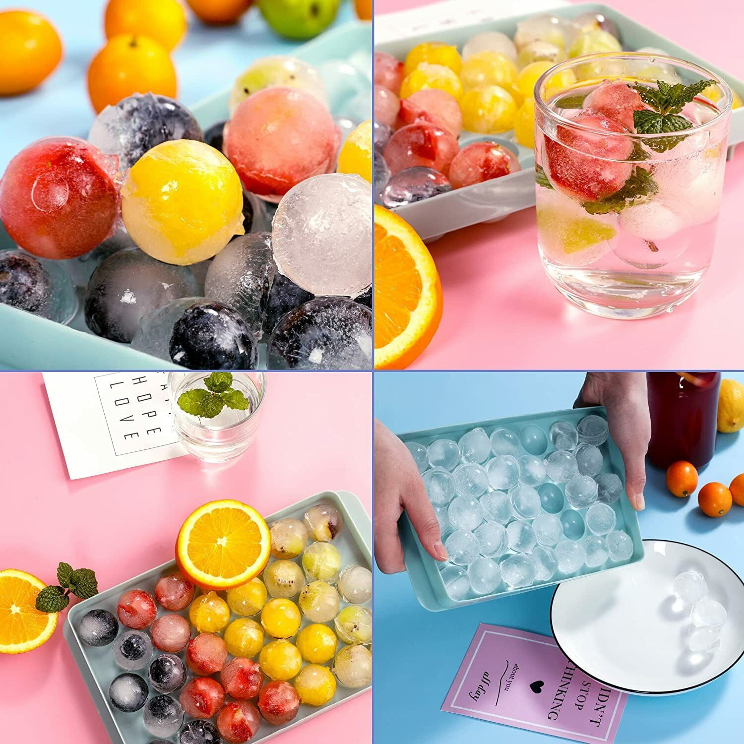 Disposable Ice Cube Bag 100 Pack tray (2400 Cubes 100 Bags) Frozen juice  liquid