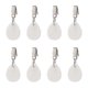 thumbnail image 2 of Pesas para mantel, pesas para cubierta de mesa en forma de lágrima, Clip de Metal, pesas para mesa con colgante de piedra, 8 Uds., 2 of 5