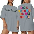 thumbnail image 5 of Womens Tops Oversized Graphic Verse T-Shirt "God Is Within Her" Inspirational Top Crew Neck Casual Tee Soft Blend Fabric M Sweaters For Women, 5 of 8