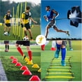 thumbnail image 7 of Speed & Agility Training Equipment-20ft Agility Ladder, 6 Poles, 12 Soccer Cones, Resistance Parachute, Jump Rope, Soccer Football Basketball Sport Training Set for Kids Youth Adults, 7 of 7