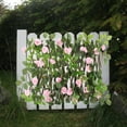 thumbnail image 1 of OUSITAID Exquisite Artificial Flower Fence Vivid Plastic Beautiful Retractable Fake Flower Fence for Wedding, 1 of 9