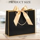 thumbnail image 2 of Bolsas de regalo Silkfly Thank You de 12 x 10 x 4 pulgadas con asa, 12 unidades, negras, 2 of 6
