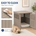 thumbnail image 6 of MINDYES 30" Dog Cage, Indoor Medium Small Dog Crate Furniture with Locking, Light Brown, 6 of 8