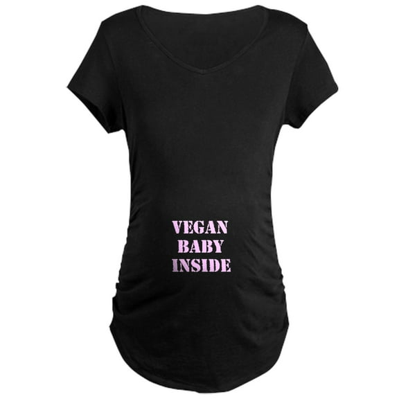 CafePress - Vegan Baby Maternity T Shirt - Maternity Dark T-Shirt