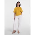 thumbnail image 3 of Scenario Women's and Women's Plus Fleece Top with Lantern Sleeves, Size XS-4X, 3 of 6