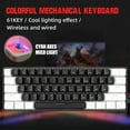 thumbnail image 4 of RGB 61 Key Mechanical Keyboard, Blue Switch, Wired Gaming Keyboard with Cool Lighting, Compact Design, Comfortable Typing, 4 of 7