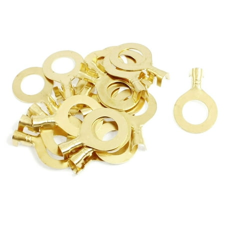 Stud Ring Connector - Unique Bargains 20 x 8mm Stud 4mm Wire Non Insulated Bare Ring Lug Terminal Connector