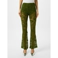 thumbnail image 3 of Rdhnmea Women Flare Pants Lace See-Through Elastic Waist Trousers Bottoms, 3 of 9