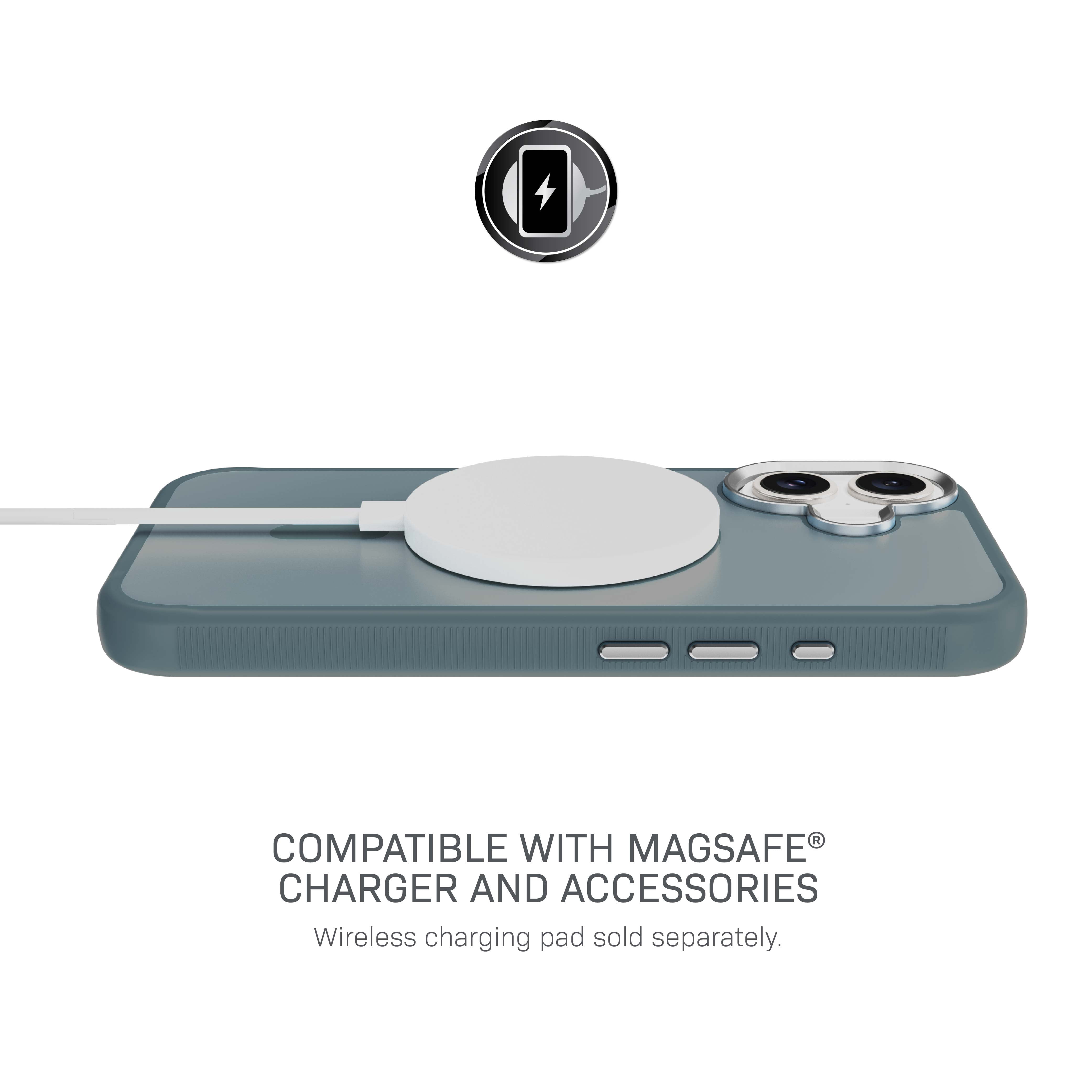 Body Glove Reflector Phone Case for iPhone 17, MagSafe Compatible - Metallic Gray