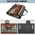 thumbnail image 5 of COEQINE Bag-Style Foldable Golf Cart Seat Cover, Compact Carry Design with Handle, Universal 51.2"x30.3" for Most 2-Seaters, Quilted Polyester, 4 Front Pockets, Butterfly Leopard Print Tribal, 5 of 8
