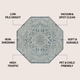 thumbnail image 4 of JONATHAN Y SANTA MONICA 8' Octagon Area Rug, Sinjuri Medallion Textured Weave - Teal Blue/Gray, SMB101C-8TGN, 4 of 4