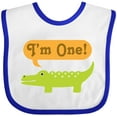thumbnail image 3 of Inktastic 1st Birthday Alligator Jungle Boys or Girls Baby Bib, 3 of 4