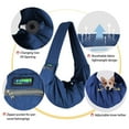 thumbnail image 2 of JESPET & GOOPAWS: Comfy Pet Sling Bag - Navy Blue - Carry Small Dogs & Cats Up to 12lbs, Adjustable Strap, Hands-Free Travel, Breathable & Lightweight, 2 of 7