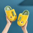 thumbnail image 2 of XIMIN Kids Baby Boys Girls Cute Dinosaur Cozy Plush Slippers Non Slip Cotton Knit Indoors House Bedroom Shoes Fall Winter Warm Furry Shoes, 2 of 9