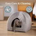 KASENTEX Cat Bed for Indoor Cats, 2in1 Cat House Pet Supplies for Large Cat or Small Dog