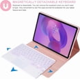 thumbnail image 3 of Funda de Teclado con Retroiluminación Delgada de 7 Colores con Mouse, Morado para Lenovo Idea Tab 11 Inch 2025, 3 of 7