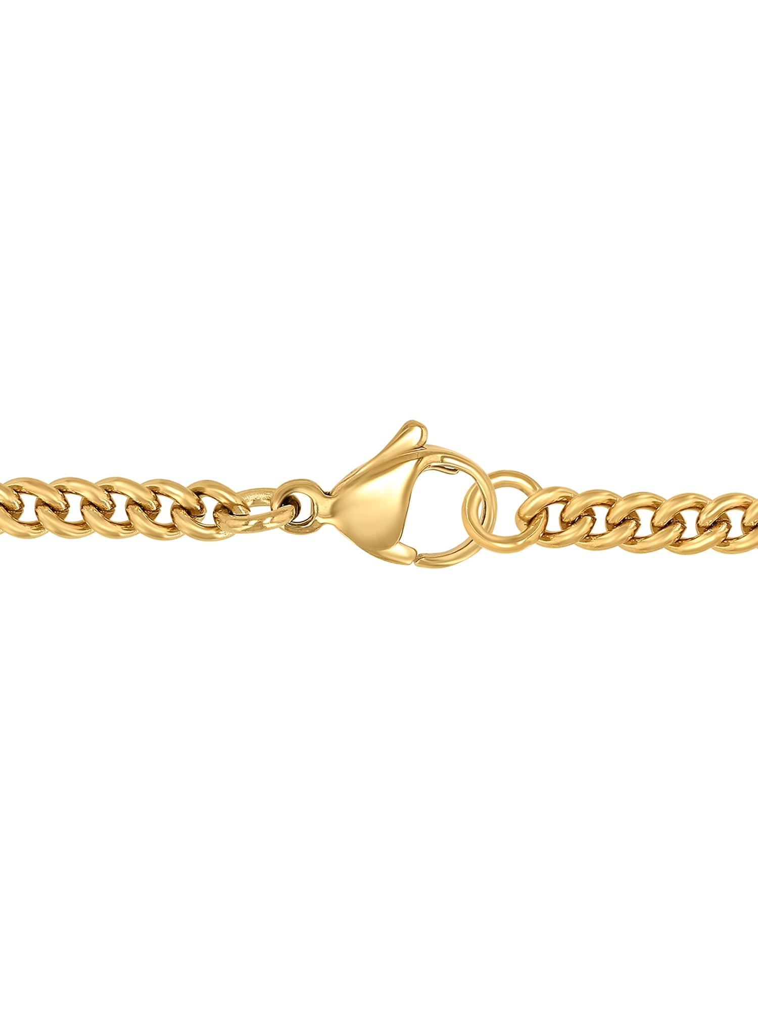 Men's Stainless Steel Gold-Tone 22" Flat Curb Chain Necklace - Mens Necklace