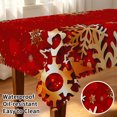 thumbnail image 2 of Tchckioa Red Snowflake Tablecloth, 60x102 Inch Waterproof Table Cover for Kitchen Christmas Holiday Decor, 2 of 7