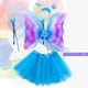 thumbnail image 1 of Regalo del día del niño Alas de ángel para niños Alas de mariposa de doble capa Medias de seda coloridas Juego de alas de mariposa, 1 of 4