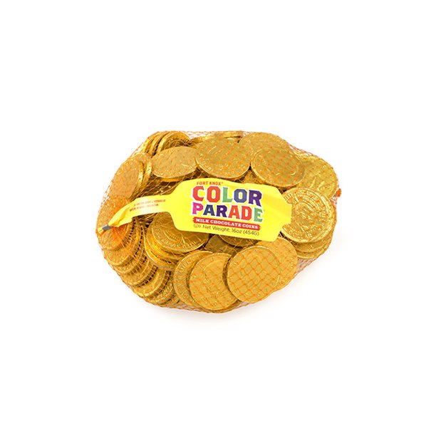 Fort Knox Milk Chocolate 1.5-inch Coins Gold Foil, 1 LB - Walmart.com