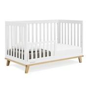 Delta Children Frankie 4-in-1 Convertible Crib - Greenguard Gold Certified, Bianca White with Natural