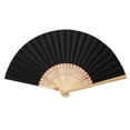 thumbnail image 2 of Pattern Folding Dance Wedding Party Lace Silk Folding Hand Held Solid Color Fan, 2 of 4