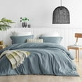 thumbnail image 2 of Byourbed Natural Loft Twin XL Duvet Cover Set Smoke Blue Twin XL Designer, 2 of 5