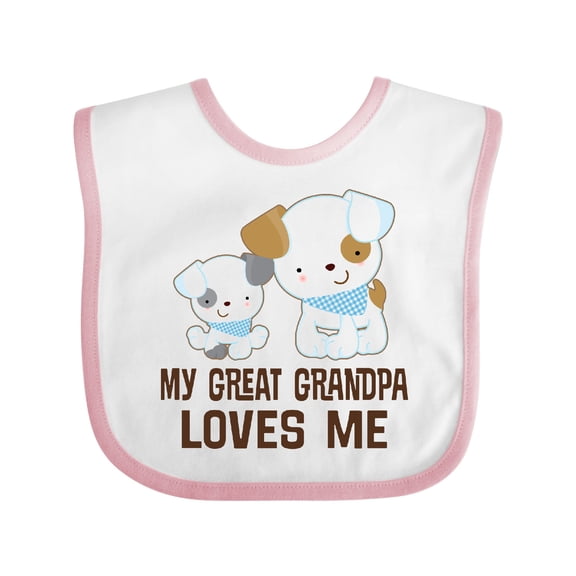 Inktastic My Great Grandpa Loves Me Boys Grandson Boys Baby Bib